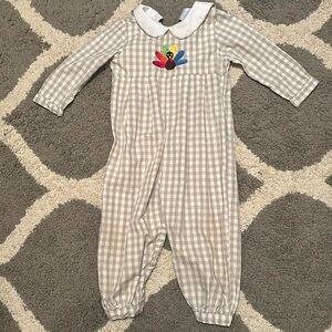 Boys Thanksgiving turkey romper